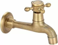 Unbranded Wall Mounted Vintage Solid Brass Faucet Water Tap For Kitchen Sink Mop Pool(long)