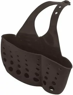 Unbranded Adjustable Kitchen Sink Drain Sponge Holder Brush Rack Sink Caddy Organizer Soap Dishwashing Liquid Drainer Kitchen Tools Brown Practical And Popular