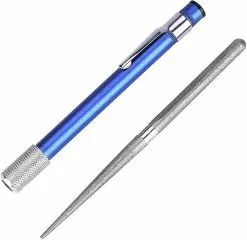 Unbranded Diamond Sharpening Sticks Multipurpose Sharpening Stones Pen Type Diamond Sharpeners Outdoor Kitchen Sharpening Sticks (blue) (1pcs)