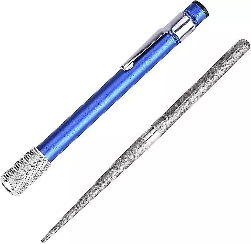 Unbranded Diamond Sharpening Sticks Multipurpose Sharpening Stones Pen Type Diamond Sharpeners Outdoor Kitchen Sharpening Sticks (blue) (1pcs)