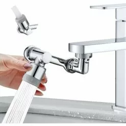 BOED Kitchen Tap Aerator,Universal Rotating Faucet Extender 1080° Large-Angle Rotating Robotic Arm Water Nozzle Faucet Adaptor For 22MM/24MM Faucet Aerator,Splash Filter For Kitchen Bathroom
