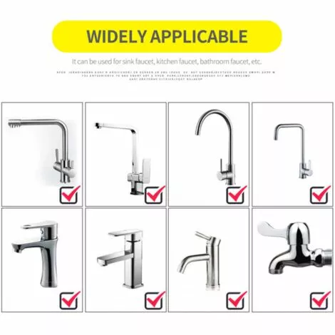 BOED Faucet Aerator 360 Degrees Swivel Faucet Spray Aerator Kitchen Tap Water Saving Nozzle Sprayer Big Angle Bathroom Basin Dual-function Lengthen Extender,model: Type 2 - Image 4