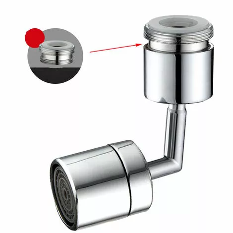 BOED Universal Splash Filter Faucet, 720° Swivel Faucet Aerator For Kitchen Bathroom A - Image 2