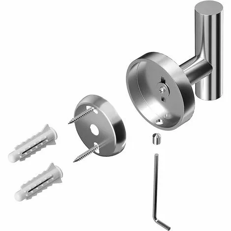 NICEONE Bathroom Towel Hooks, SUS304 Stainless Steel Polished Chrome Finish, Clothes Hook, Modern Wall Hook Holder For Kitchen Garage Hotel Wall Mounted (2 Pack) - Image 3