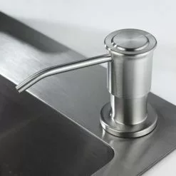 NICEONE Undermount Soap Dispenser, Stainless Steel Kitchen Sink Soap Dispenser, Built-in Soap Dispenser With 500ML Bottle And 1.0m Extension Set, Top Refill