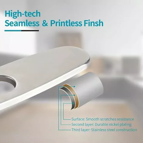 NICEONE Kitchen Faucet Trim Plate Bathroom Sink Bathroom Sink Cover Laundry Hole Base Plate - Image 5