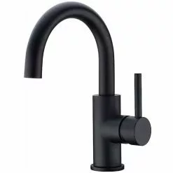 DECKON Bathroom Faucet, 360° Swivel Basin Faucet, High Spout Basin Mixer Tap, Faucet For Bathroom Or Small Kitchen, Matte Black