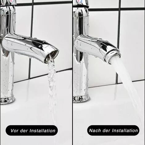 FUHUIDATRADING M24 Faucet Aerator, 6 Pieces Water Saving Faucet Aerator With Stainless Steel And ABS Filter, Include 8 Gaskets And 1 Chrome Aerator Wrench For Bathroom And Kitchen Sink Faucet - Image 3