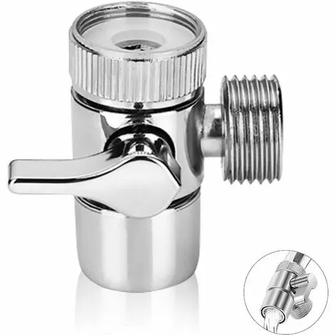 Soleil Ways Shut Off Shower Faucet Diverter Diverter Brass Chrome Adapter Shower Diverter Switch Valve For Kitchen Or Bathroom Sink Washing Machine M22 X M24