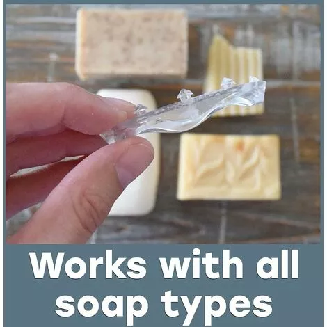 XINUY SoapStandle Bar Soap Grip, Made In USA, Non-Drying Dish/Stand Replacement In Bathroom/Kitchen, No Drop Handle For Bath And Shower, Use With After-Soap Lotion Bar Shampoo, Set Of 2, Transparent - Image 2