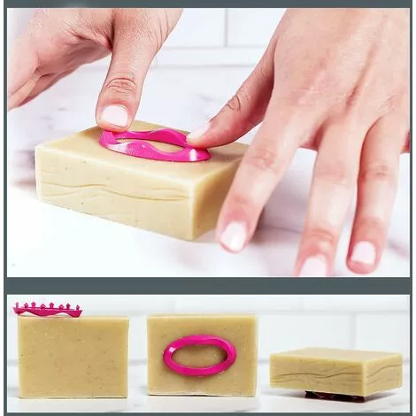 XINUY SoapStandle Bar Soap Grip, Made In USA, Non-Drying Dish/Stand Replacement In Bathroom/Kitchen, No Drop Handle For Bath And Shower, Use With After-Soap Lotion Bar Shampoo, Set Of 2, Transparent - Image 5