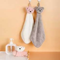 XINUY Hanging Hand Towels For Kitchen Coral Velvet Hand Towel Cute Hand Towels For Set Of 4