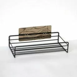 XINUY Adhesive Bathroom Shelf, No Drilling Shower Caddy, Rectangular Shower Storage Organizer, Metal Shower Caddy For Bathroom, Kitchen