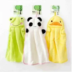 XINUY Set Of 3 Cute Animal Hand Towels, Hand Towel For Kitchen, Absorbent Hanging Hand Dry Towel