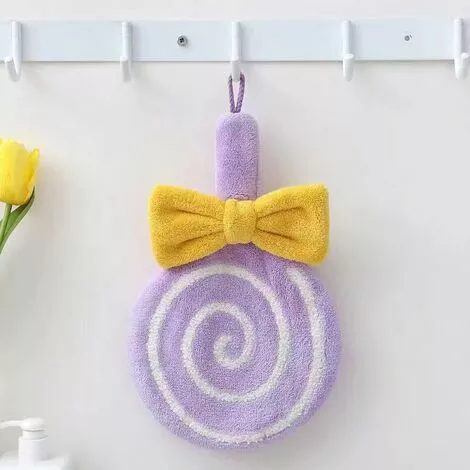 XINUY 4 Pack Small Hand Towel, Hand Towel For Kitchen Bathroom Cute Lollipop Shape Super Absorbent Quick Dry - Image 3