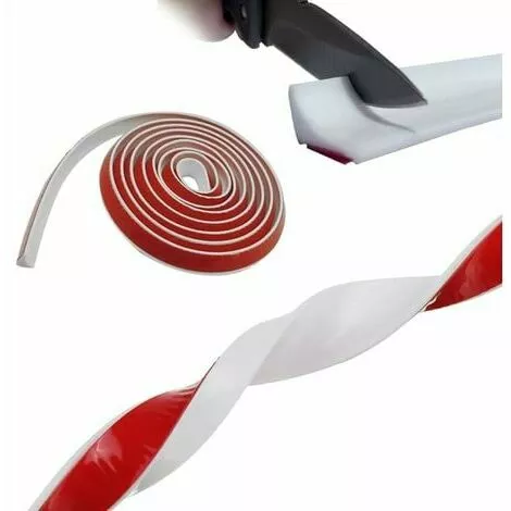 NICEONE 200cm Shower Water Stopper For Frameless Shower Door, Silicone Shower Threshold For Shower Floor, Water Noise Barrier For Bathroom And Kitchen (White) - Image 4