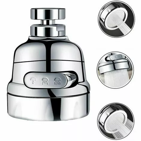 HEGUYEY Swivel Faucet Aerator, Aerator Faucet Water Saving Extension Faucet Filter Nozzle Kitchen Faucet Adjustable Multifunctional Sprayer