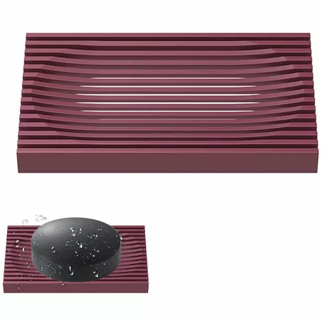 FVBJD Self Draining Soap Dishes, Soap Holder, Soap Tray Saver For Shower Bathroom Kitchen Sponges Red