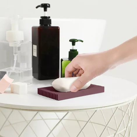 FVBJD Self Draining Soap Dishes, Soap Holder, Soap Tray Saver For Shower Bathroom Kitchen Sponges Red - Image 5