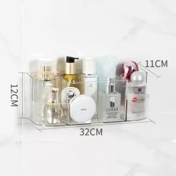 BOED Toothbrush Holder,Toothbrush Caddy With Compartment,Shower Caddy,Bathroom Storage,Wall Mounted Adhesive Storage For Bathroom,Kitchen No Drilling,Clear Plastic