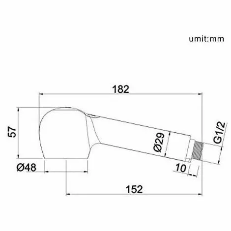 Soleil Replacement 2-Spray Kitchen Faucet Sprayer For Kitchen Mixer Tap Shower Head, Chrome - Image 2
