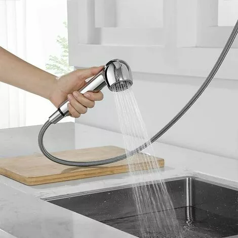 Soleil Replacement 2-Spray Kitchen Faucet Sprayer For Kitchen Mixer Tap Shower Head, Chrome - Image 3