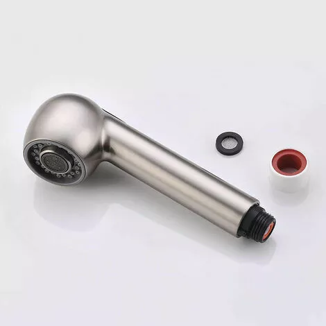 Soleil Kitchen Faucet Spray Head Replacement 2-Spray Spray Head For Pull-Out Kitchen Mixer Tap, G1/2 Straight Thread, Brushed Nickel - Image 2