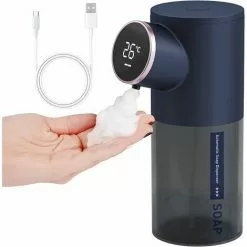 MIRLEY-UK Automatic Soap Dispenser, 320ml Foam Soap Dispenser With USB Rechargeable, IPX4 Touchless Soap Dispenser With Infrared Sensor Detector, Suitable For Kitchen, Bath