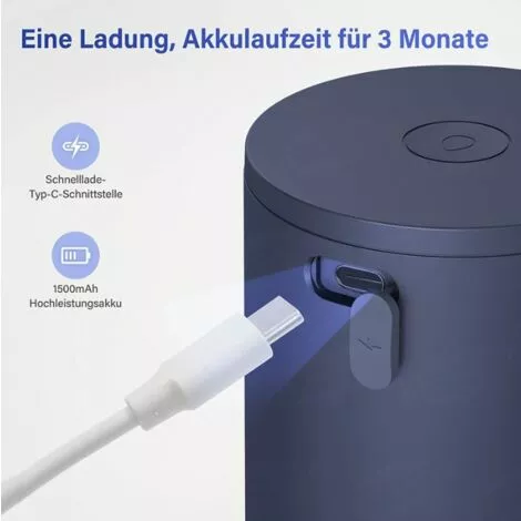 MIRLEY-UK Automatic Soap Dispenser, 320ml Foam Soap Dispenser With USB Rechargeable, IPX4 Touchless Soap Dispenser With Infrared Sensor Detector, Suitable For Kitchen, Bath - Image 4