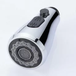 MIRLEY-UK Kitchen Tap Spray Head, 3 Modes Taps Aerator With Control Button Anti-Splash Universal G 1/2 Pull Out Sink Tap Sprayer Attachment Water Saving,Electroplated Silver