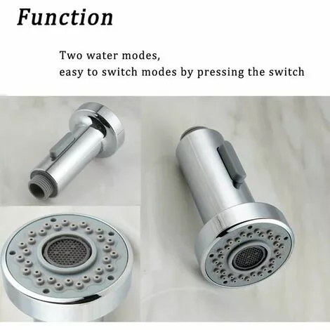 MIRLEY-UK Multi Function Pull-Out Kitchen Tap Spray Head Replacement Shower Head For Kitchen Bathroom Mixer Tap , Universal G 1/2-inch - Image 4